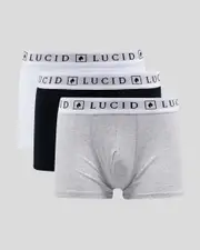 [Lucid] Lucid Men's Ordinary Fitted Boxer Shorts 3 Pack Size XL XL Multicolor