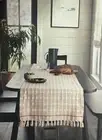 Hearth & Hand With Magnolia Oversized Table Runner 90" x 20" Beige & White NEW