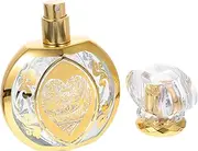 Healvian Refillable Bronzing Glass Perfume Bottle 50ml Vintage Spray Flask for Travel
