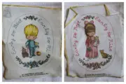 2 Vintage Joan Walsh Anglund Needlepoint Kits (1973) Complete with Wool Yarn