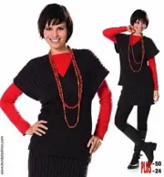 Burda sewing pattern 7594 modern knit top - Size 10-24