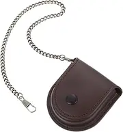 FRCOLOR Retro Style Pocket Watch Pouch Vintage Watch Storage Bag for Men Women Elegant Watch Case with Pocket Watch Chain Collectors and Enthusiasts