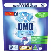 OMO Active 3 in 1 Laundry Capsules 17 pack