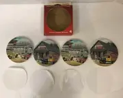 LOT OF 4 COCA-COLA 4" DRINK COASTERS NEW IN PACKAGE FREE SHIPPING!
