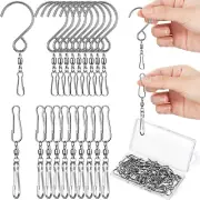 Jetec Wind Spinner Swivel Hooks 360 Degree Dual Spinning Windsock Chime Supplies