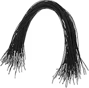 DOITOOL 100 Pcs Elastic Cord Mask Clothes Elastic Ropes Crafts Elastic Rope Elastic Straps for Hats Elastic Hat Fasteners Handmade Hair Rope Elastic Stretch Band Black Polypropylene