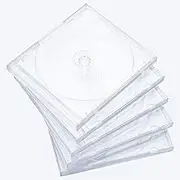 Maxtek 10.4 mm Standard Single Clear CD Jewel Case with Assembled Clear Tray, 10 Pack