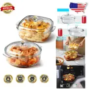 Durable Glass Casserole Set with Lids - Perfect for Small Households, Oven Safe