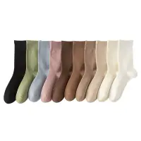 在飛比找蝦皮商城優惠-素色襪子女 素色百搭堆堆襪白色襪子長襪子