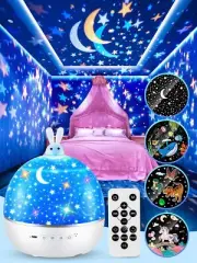 ONEFIRE Kids Night Light Projector for Kids Room+15 Films&Bluetooth Music Kid...