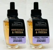 2 Bath Body Works HONEYSUCKLE FREESIA Wallflower Home Scent Oil Refill Bulb