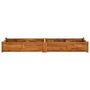 Wooden Planter Raised Garden Plant Flower Bed Elevated Planting Box Solid Wood
