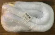 2 Pack White Velvet Stanchion Rope Gold Hooks 5' crowd control safe movie party