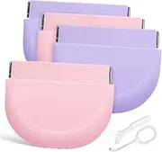BUGUUYO 4 Pcs Silicone Storage Holder Case Compact Retainer Box with Ventilation for Cleaning and Storage Cute Colors Cherry Blossom