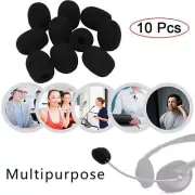 10X/Set Mini Microphone Headset Grill Windscreen Sponge Black Mic Foam
