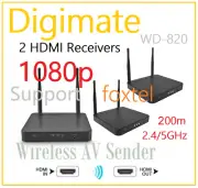 Wireless HD Transmitter With 2Receiver AV Sender1080P HDMI Extender for Foxtel