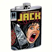 Haunted Hotel Horror Comic Jack Flask 8oz Stainless Steel Hip Drinking Whiskey