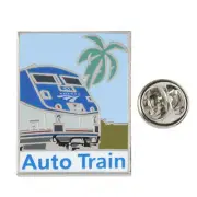 Amtrak Collector P42 Auto Train Lapel Enamel Cloisonné Pin Washington to Orlando