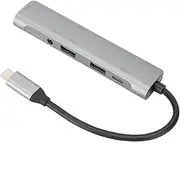 USB C Docking Station, 5 in 1 Type C to HDMI 3.0 Hub Docking Station USB Docking Station Dual Monitor Multiport Adapter Dongle Dock for Laptop