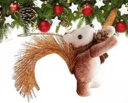 Squirrel Tree Ornaments,Simulation Squirrel Ornament, Pinecone Creative Decoration - Pet Pinecone Ornaments for Tree Buniq