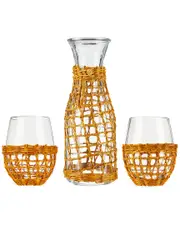 Twine Island Carafe & Stemless Wine Glass Set