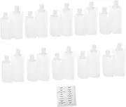 WRITWAA 1 Set Travel Lotion Pouches Portable Shampoo Bags for Cosmetics Easy to Carry Travel Toiletry Containers with Labels for Skincare Essentials