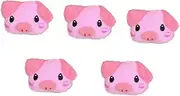 [WRITWAA] Unique Pig Brooch 5pcs Set Mini Pigs Decorative Pins Plush Material Comfortable for Everyday Wear