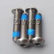 4pcs M6 x 25 mm Titanium Ti Screw Bolt Allen Hex Socket Button Head ThreadLocker