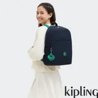 在飛比找momo購物網優惠-【KIPLING官方旗艦館】藍綠拼接大容量後背包-HAYDA