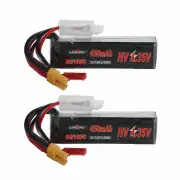 URUAV Power 7.6V 450mAh 80C/160C 2S HV LiPo Battery XT30 Plug for Happymodel Mobula8 Sub250 Nanofly20 iFlight CineBee Wh