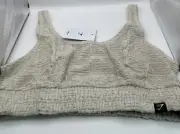 Gymshark monogram towelling bralette. Medium. Gray