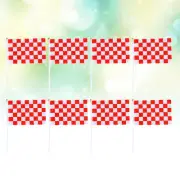 50 Pcs Racing Pennant Banner Flags Small Bunting Checkered Hand Mini