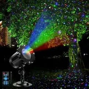 Laser Christmas Projector Lights Outdoor, Moving Red Green Blue 3 Color Starr...