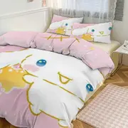 a2341 Cute Cinnamoroll Cartoon Duvet Cover Set Bedding Set 1 Duvet Cover And 2 Pillowcases 3D Cartoon Dog Printed Comfortable And Ultra Soft Bed Set R