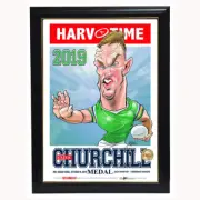 Jack Wighton Canberra Raiders 2019 Clive Churchill L/E Harv Time Print Framed