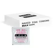 Four Seasons Pink Ultra Thin Condoms (144) BULK PACK