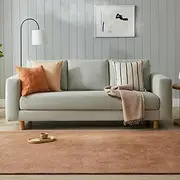 Koala Lounging 3-Seater Sofa, Durable Singular-Seat Cushion with Washable Covers, Timeless Design for Home Living Room, Office Couch, Tool-Free Assembly, Premium Textured Twill Weaved Grey Gum