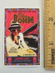 Music STICKER ~ ELTON JOHN Poster for Concert at FILLMORE EAST 1970, NEW YORK