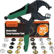 Heavy Duty Snap Fastener Tool, Snap Setter Tool with 100 Sets 4 Color Boat Co...