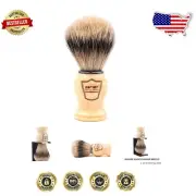 Luxurious Silvertip Badger Shave Brush with Holder - Perfect for Home Barbers
