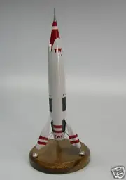 Moonliner TWA Von Braun Rocket Desktop Wood Model Free Shipping Large New