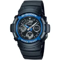 在飛比找PChome24h購物優惠-CASIO G-SHOCK 世界時間三眼計時錶/AW-591