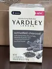 (2) Yardley London Activated Charcoal Bath Bar Soap 4.25 oz. -SEALED!