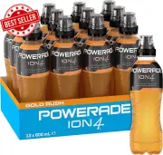 ION4 Gold Rush Sports Drink 12x600ml Electrolytes Hydration Multipack