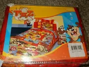 3K NWT Disney Looney Tunes TAZ Keep On Truckin FLAMES FULL/DOUBLE BED SKIRT