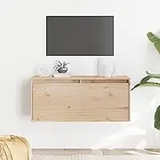 Wall Cabinet 80x30x35 cm Solid Wood Pine,Wall Cabinet with Shelves Solid Pinewood Hanging Cabinet for Storage and Display Wall Shelves, Home Decor