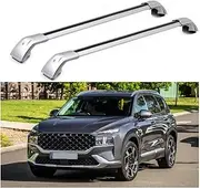 TINIANHHCT Cross Bars Lockable Fits for Hyundai Santa Fe 2019-2023 with Flush Side Rails Roof Rack Cargo Luggage Carrier, Silver