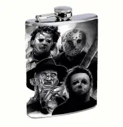 Slash of the Titans Flask 8oz Stainless Steel Hip Drinking Whiskey Horror