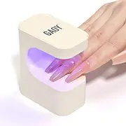 GAOY Mini UV Light for Gel Nails, Rechargeable LED Nail Lamp with 2 Timers, Cordless Portable UV Light for Fast Curing, Creamy White