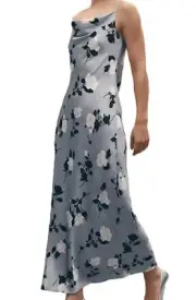 NWT-4.6.8.10-Ann Taylor Studio Collection Rose Garden Silk Slip Dress